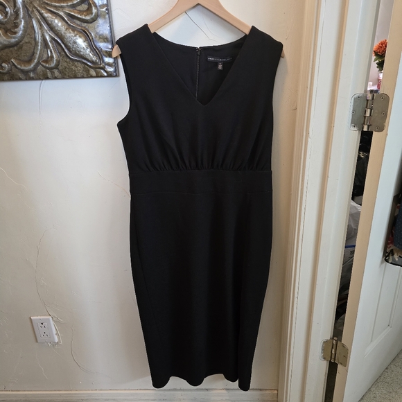 White House Black Market Classic Black Midi Dress 12 - Picture 2 of 7